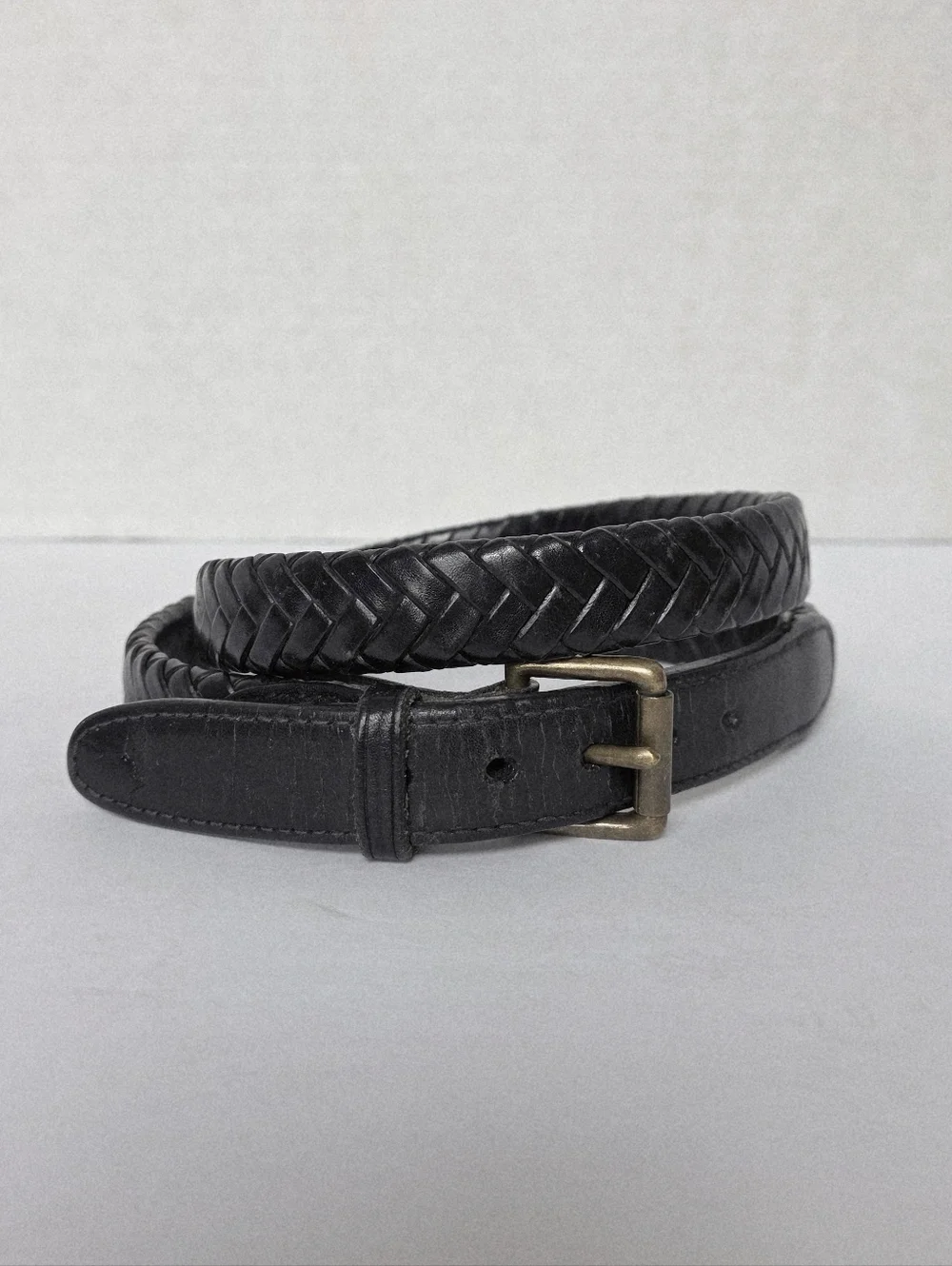 Ralph Lauren Braided Leather Belt Size 36 - Picture 1 of 7